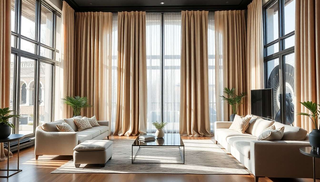 Différents styles et modèles de rideaux phoniques