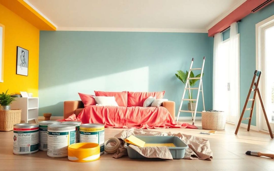 Murs colorés : techniques pour rafraîchir votre salon