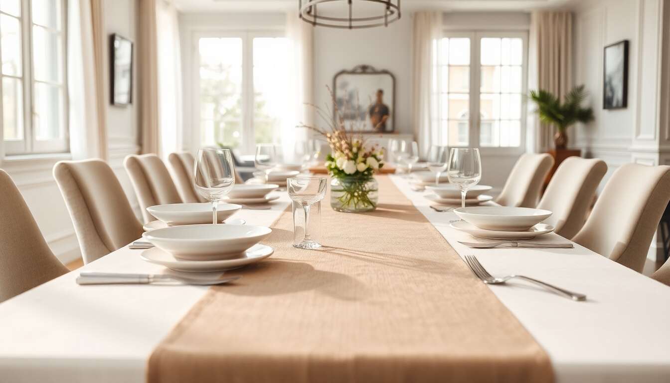 Choisir la bonne taille pour un chemin de table