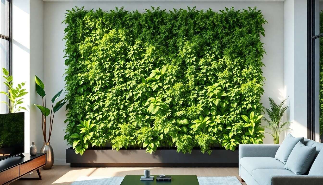 Mur végétal intérieur : atout esthétique et barrière sonore naturelle