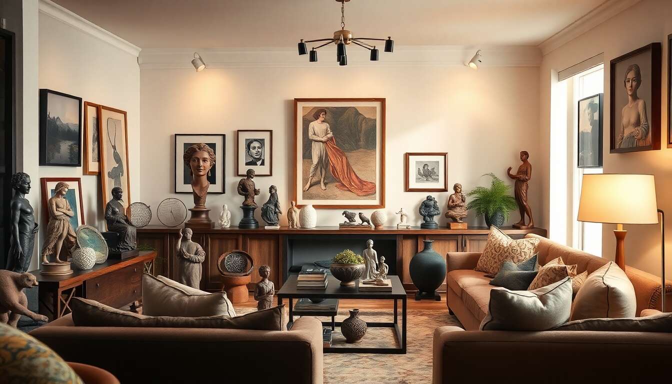 Les sculptures comme éléments centraux de décoration