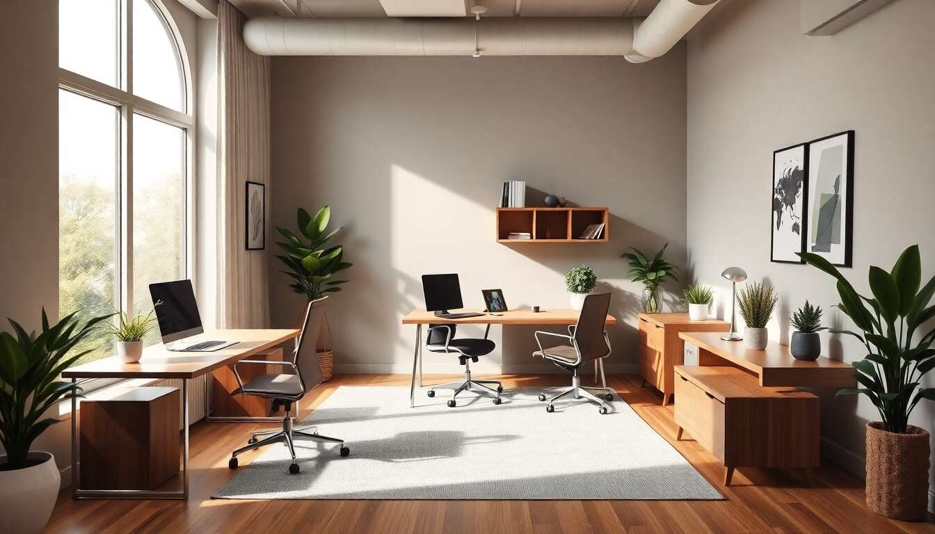 Bureaux élégants pour télétravail : alliez confort et design