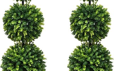 Avis sur les arbres topiaires artificiels Lvydec 0, 9 m : décorations élégantes pour intérieur et extérieur