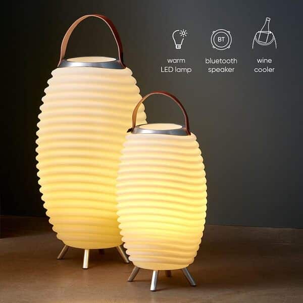 Kooduu Synergy 65S Lampe LED 3 en 1 Haut-Parleur Bluetooth & Refroidisseur à vin, lumière LED, Streaming de Musique et Refroidissement du vin, du Champagne ou de la bière