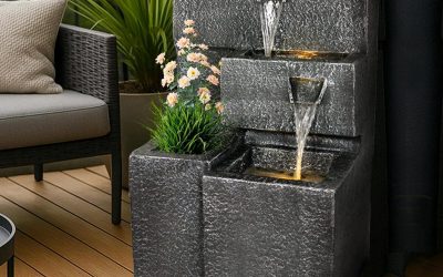 Test de la fontaine cascade LED Grada pour jardin et plantation