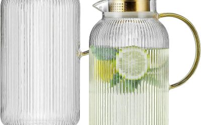 Test du lot de carafes en verre à rayures Buaic