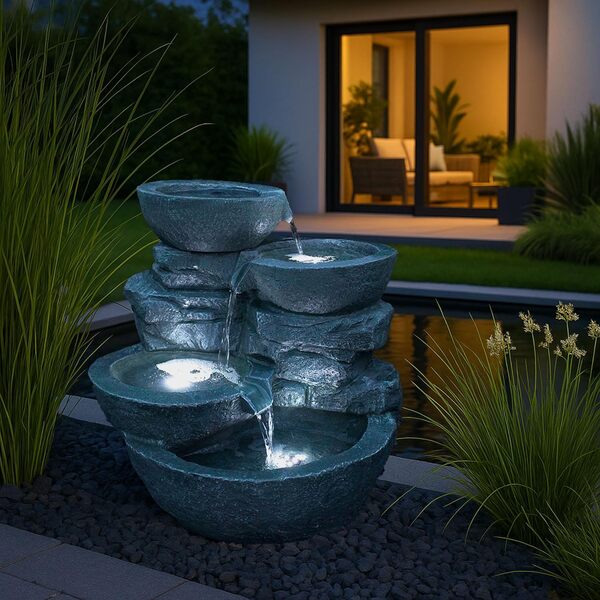 Fontaine Cascades de chez Arnusa avec éclairage à Del Fontaine de Jardin Fontaine d’intérieur