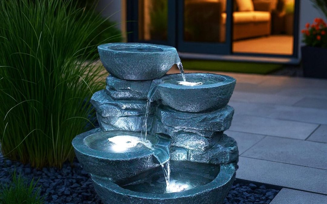 Avis : fontaine Cascades d'intérieur Arnusa avec éclairage à DEL