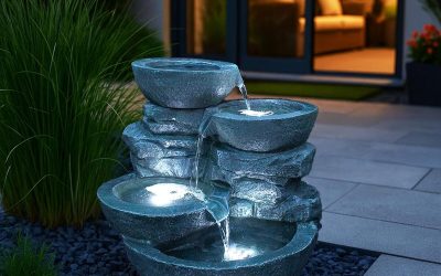 Avis : fontaine Cascades d&rsquo;intérieur Arnusa avec éclairage à DEL