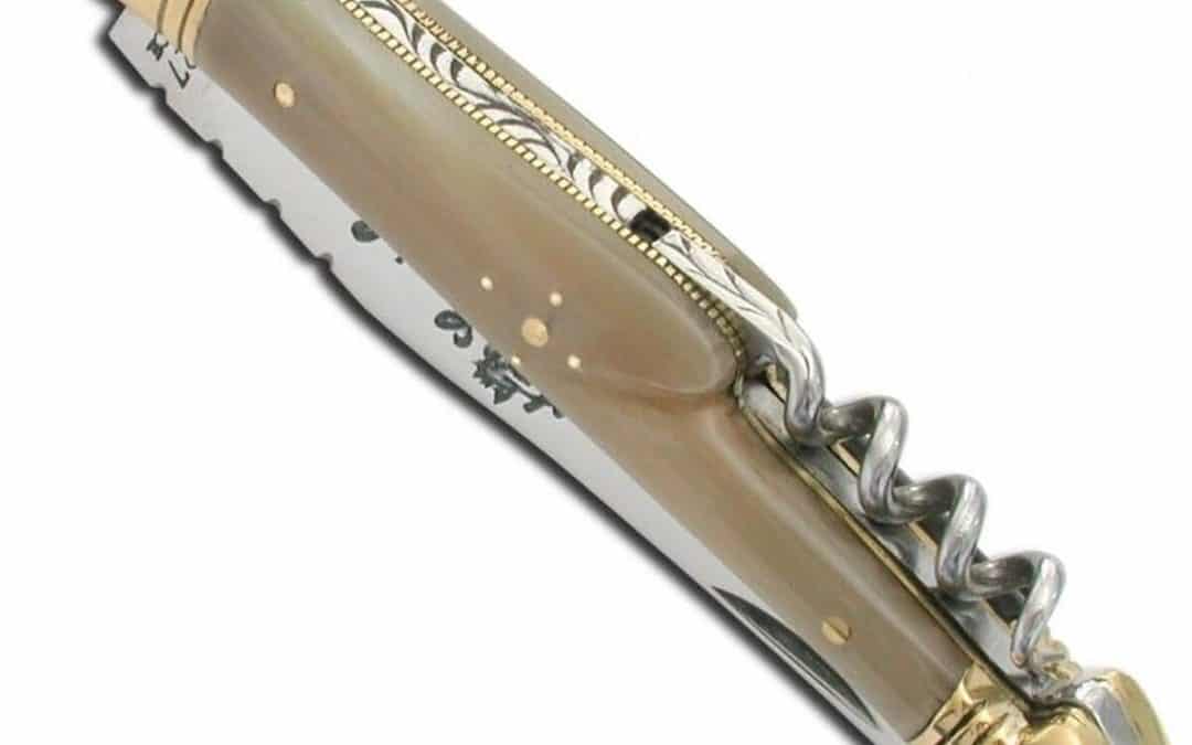 Test du couteau Laguiole manche corne blonde 11 cm