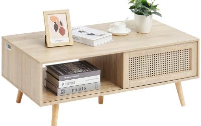 Avis sur la table basse VEVOR en rotin moderne