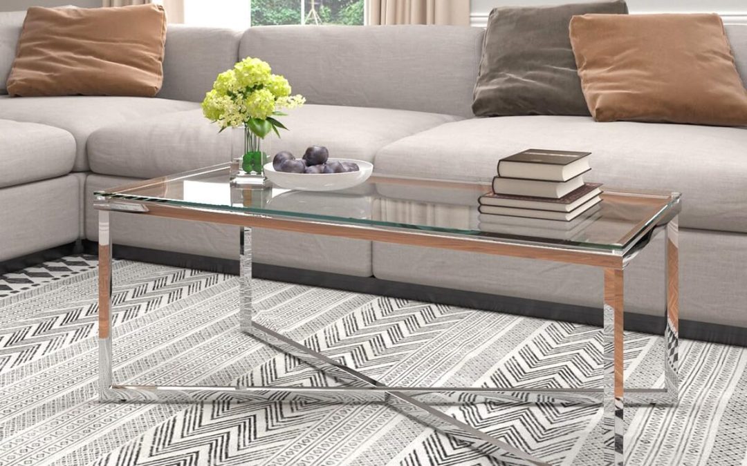 Test : table basse Hallowood, style moderne avec plateau en verre