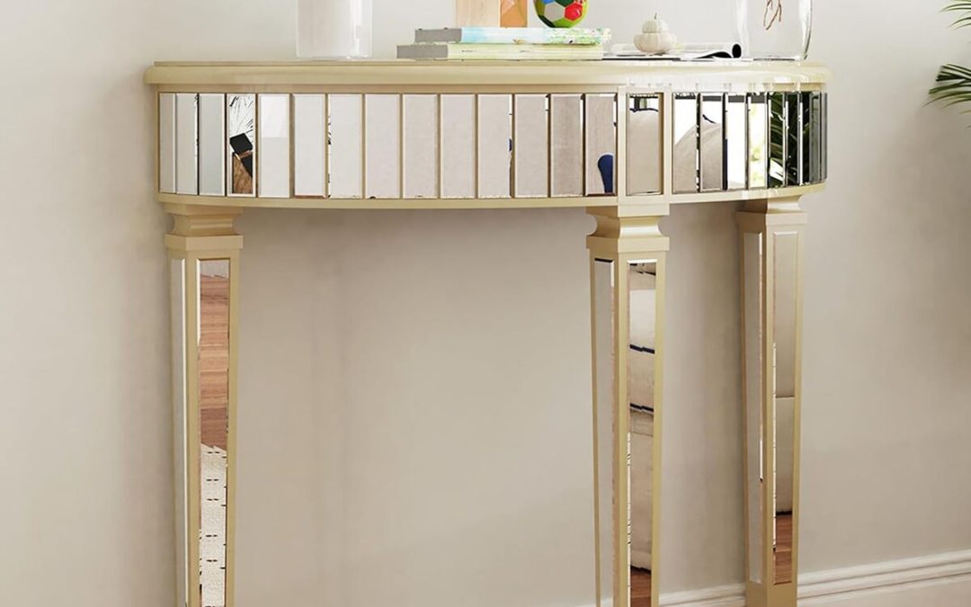 Avis sur la console Artloge : design en verre miroir pour entrée et salon