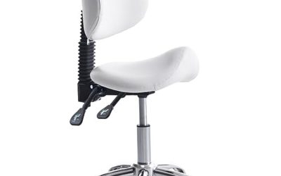 Test du tabouret de selle ergonomique réglable avec soutien dorsal