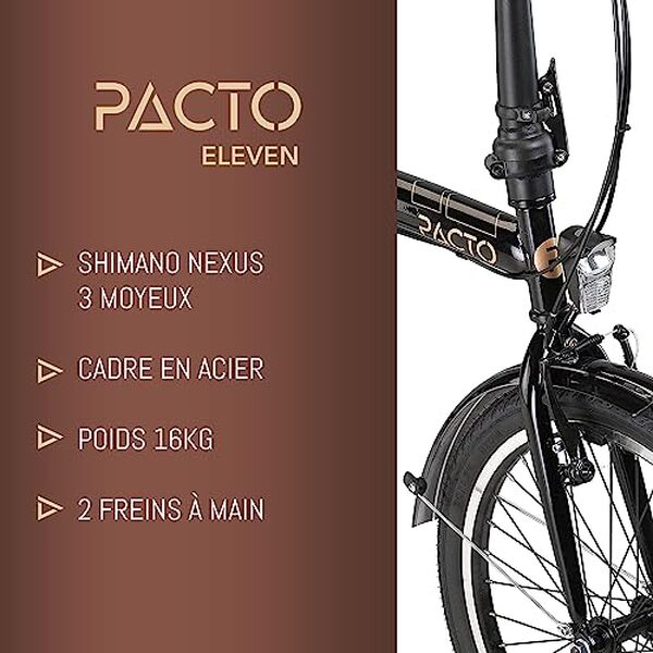 Découvrez notre avis sur le vélo pliable PACTO Eleven Nexus à 3 vitesses: analyse de ses performances, fonctionnalités et avantages pour les cyclistes urbains.