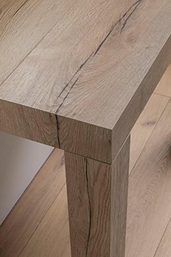 Évaluation détaillée de la table console extensible icreo Atena : style, robustesse et fonctionnalités en chêne naturel pour un intérieur élégant