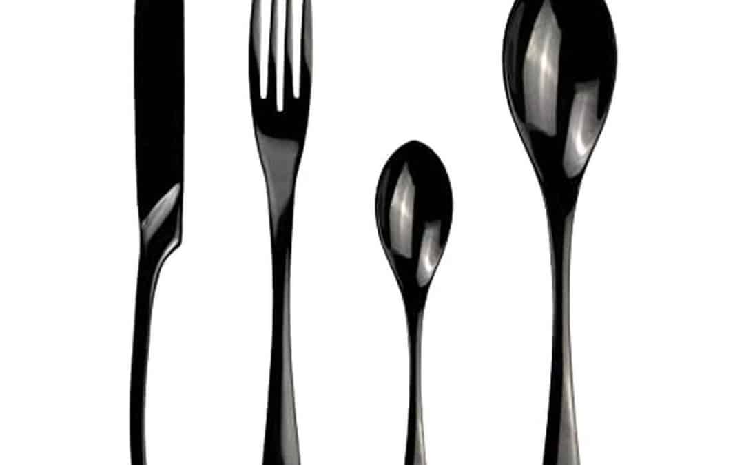 Ménagère design noire Zitello : test et avis sur le set de 24 pièces