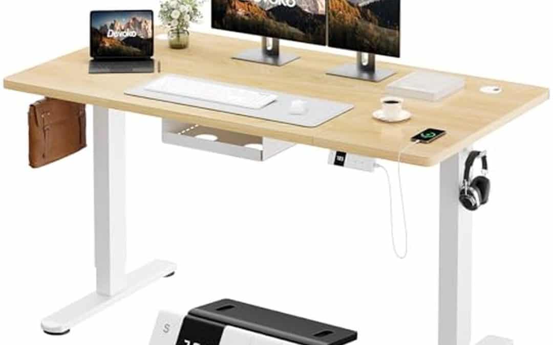 Test : bureau électrique Devoko 160×80 cm, assis-debout pratique