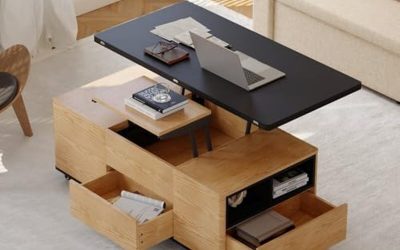 Test de la table basse relevable Homary : meuble convertible à rangement caché