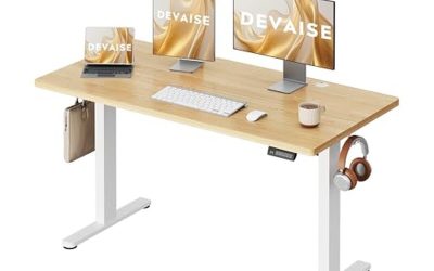 Test du bureau électrique réglable DEVAISE 140×70 cm : ergonomie et polyvalence