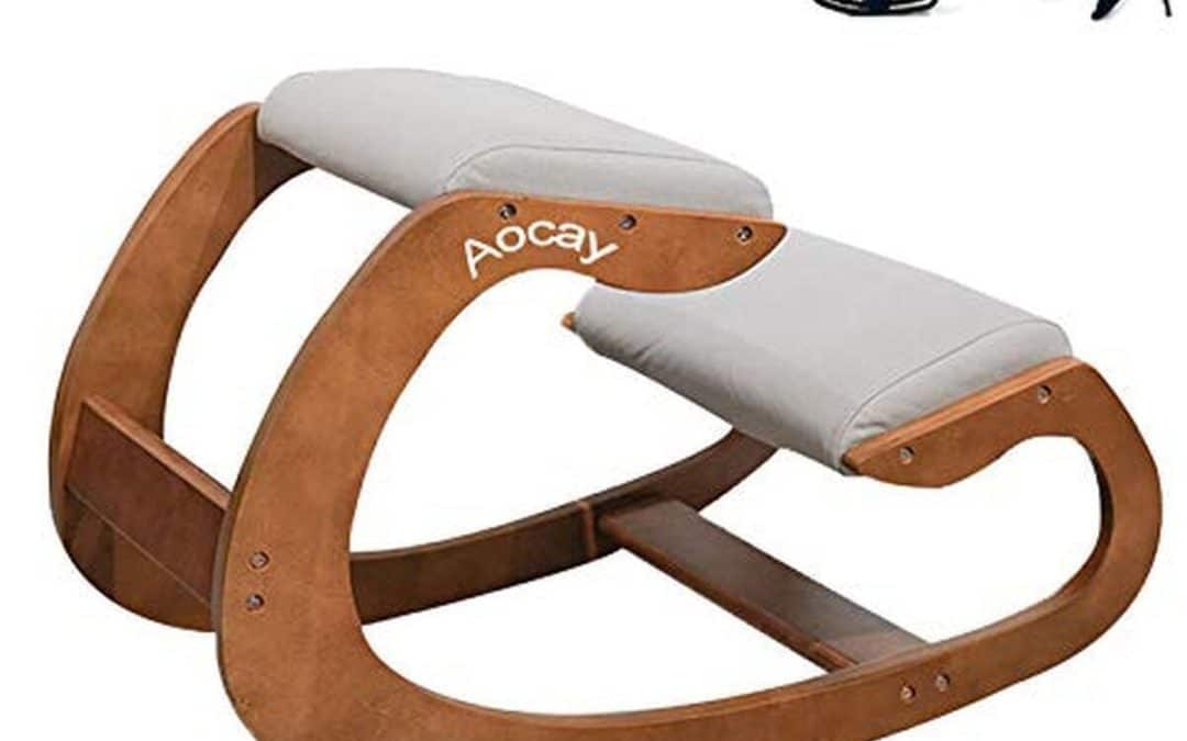 Test du tabouret ergonomique Bouleau+Éponge pour le dos