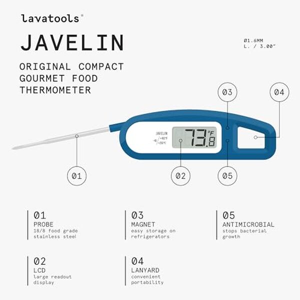 Découvrez pourquoi le thermomètre numérique Lavatools PT12 Javelin est l'outil indispensable pour mesurer la température de vos viandes avec précision et rapidité.