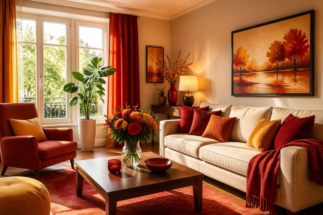 Couleurs chaudes et leur effet énergétique