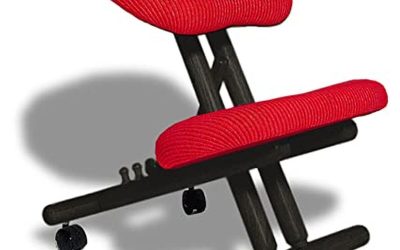 Test chaise ergonomique cinius noire/rouge