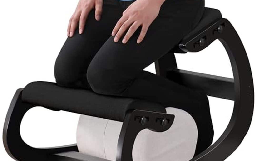 Test de la chaise ergonomique MallVitally à bascule noire : améliorez votre posture