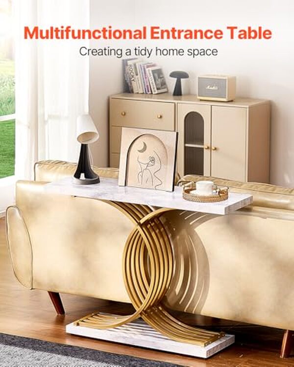 Découvrez notre avis complet sur la table console VEVOR imitation marbre blanc. Design épuré, robustesse et style pour sublimer votre entrée ou salon. Lire le test détaillé. 