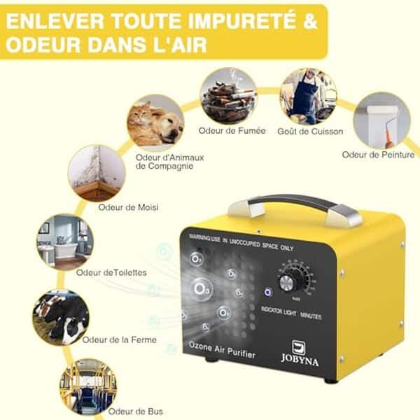 Découvrez notre test détaillé du générateur d'ozone Jobyna 10 000 mg/h avec télécommande. Performances, avantages et verdict complet pour bien choisir.