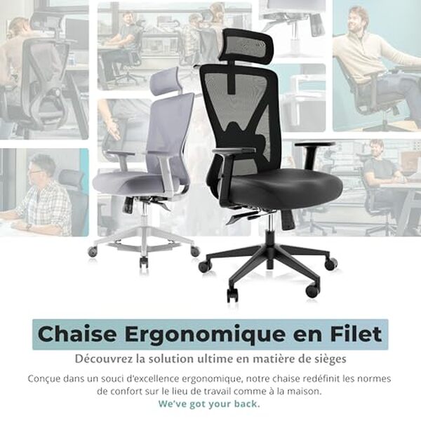 Découvrez notre test complet de la chaise de bureau Backerz ergonomique supportant jusqu'à 150 kg. Avis, caractéristiques et performance d'une chaise professionnelle de qualité. 