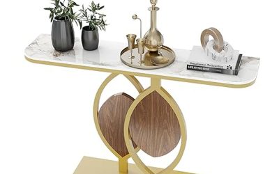 Avis console Fativo marbre jade doré : élégance scandinave