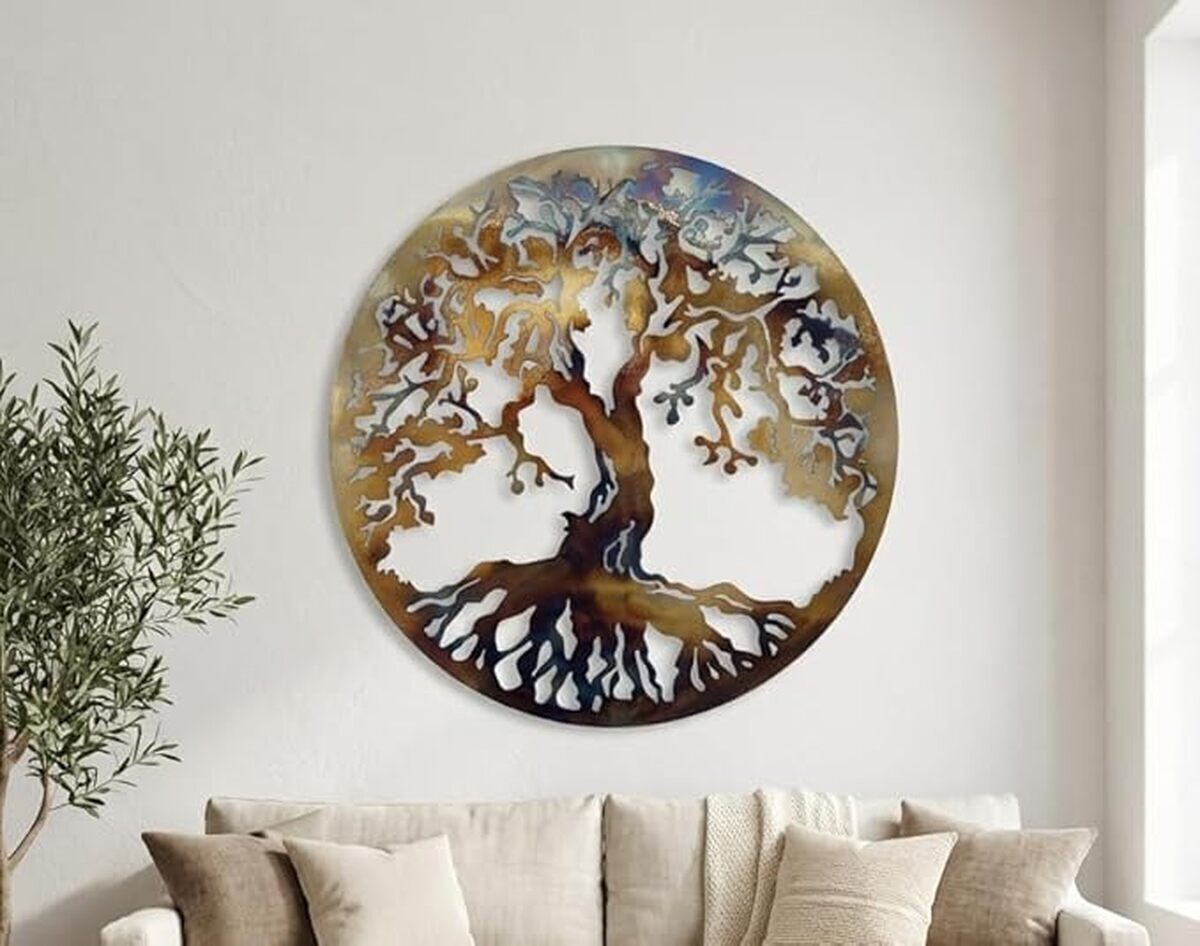 Avis déco : metalArtWallDecor Arbre de Vie coloré 91, 4 cm