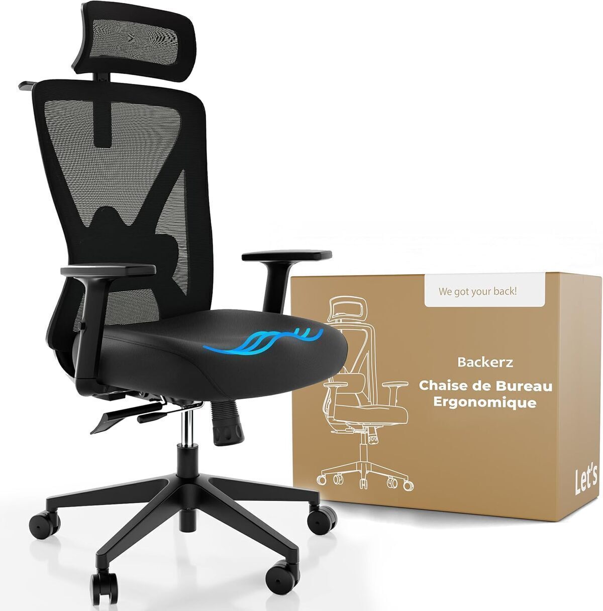 Test chaise de bureau Backerz ergonomique 150kg