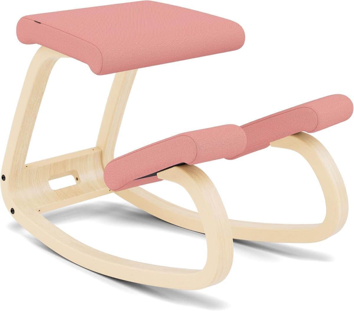 Test : chaise Varier Variable Balans Ergonomique Bois Naturel/Rose