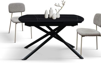 Test de la table Bonifacio extensible en céramique blanche