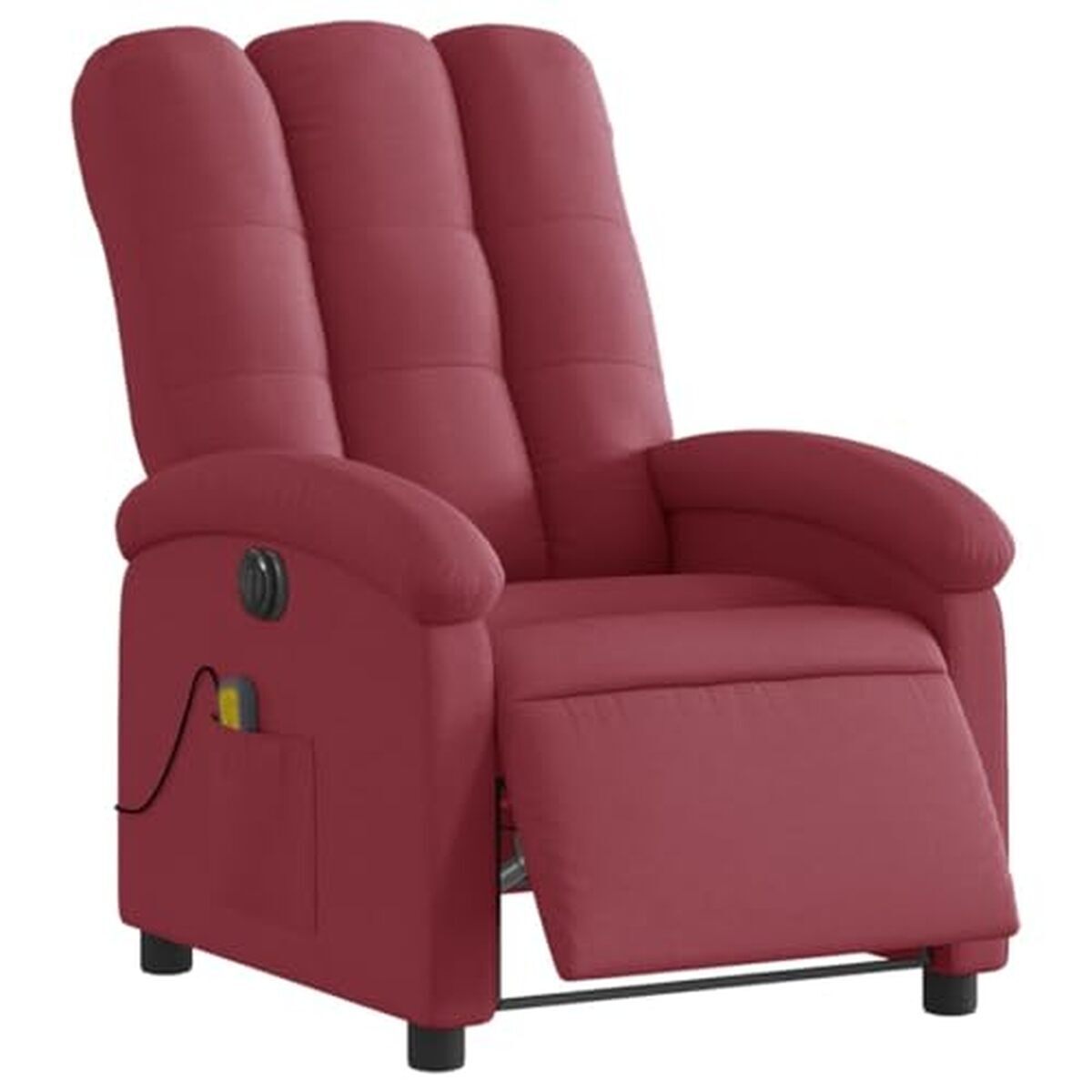 Test : fauteuil de massage vidaXL inclinable moderne en tissu rouge bordeaux