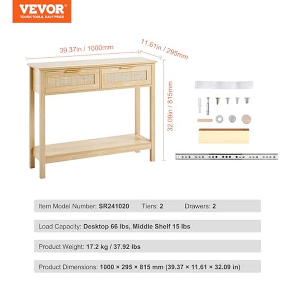 Découvrez notre avis complet sur la table console VEVOR en rotin avec rangements : design élégant, qualité et praticité pour votre intérieur