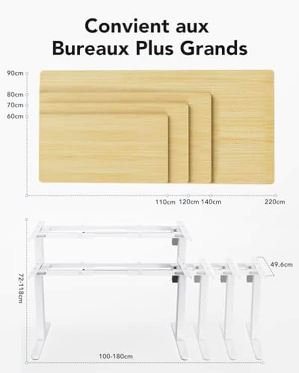 Découvrez notre test détaillé du bureau électrique HUANUO : un cadre assis-debout puissant, réglable et pratique pour optimiser votre espace de travail. 
