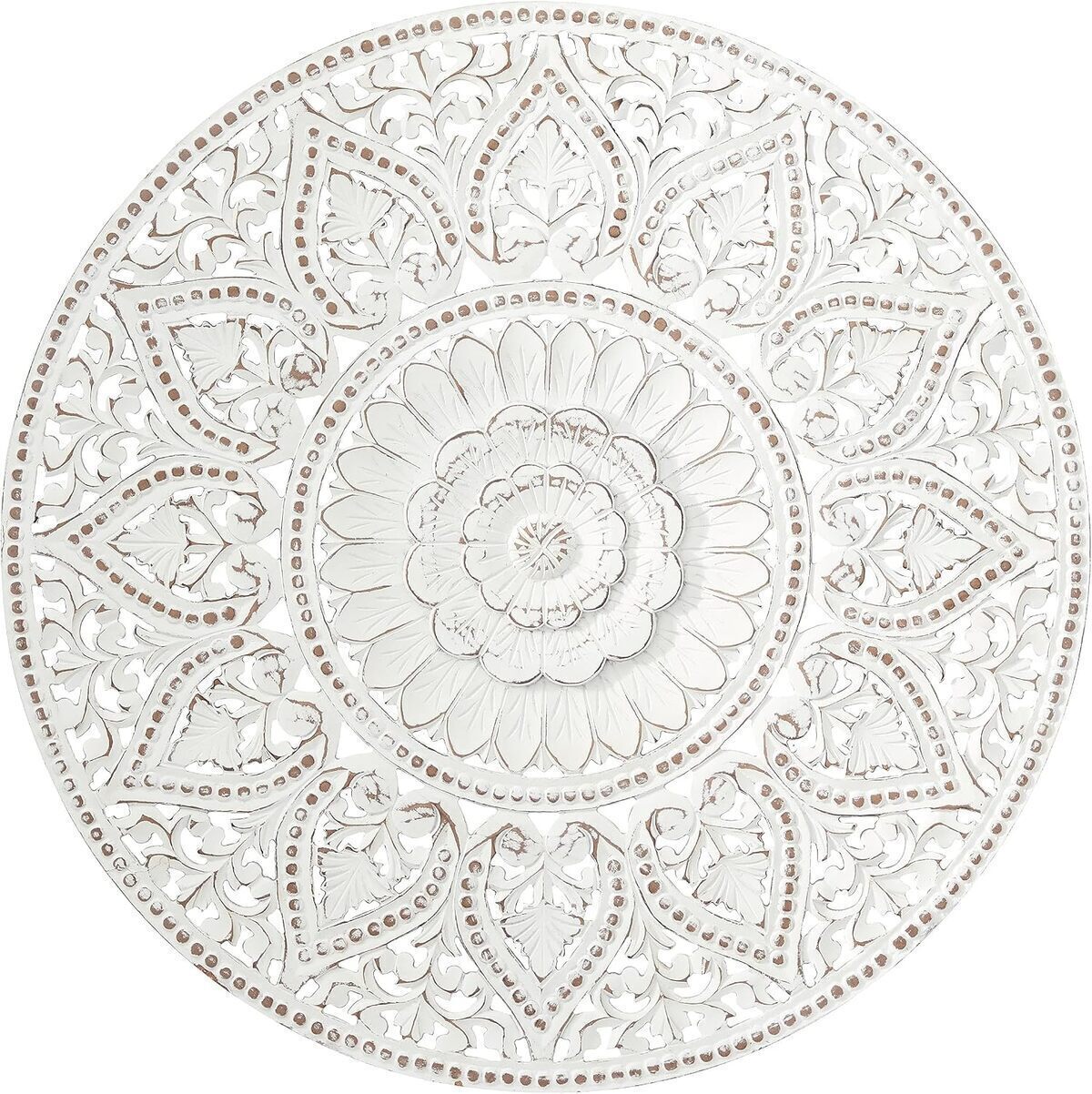 Avis sur la décoration murale florale Deco 79 sculptée en bois blanc