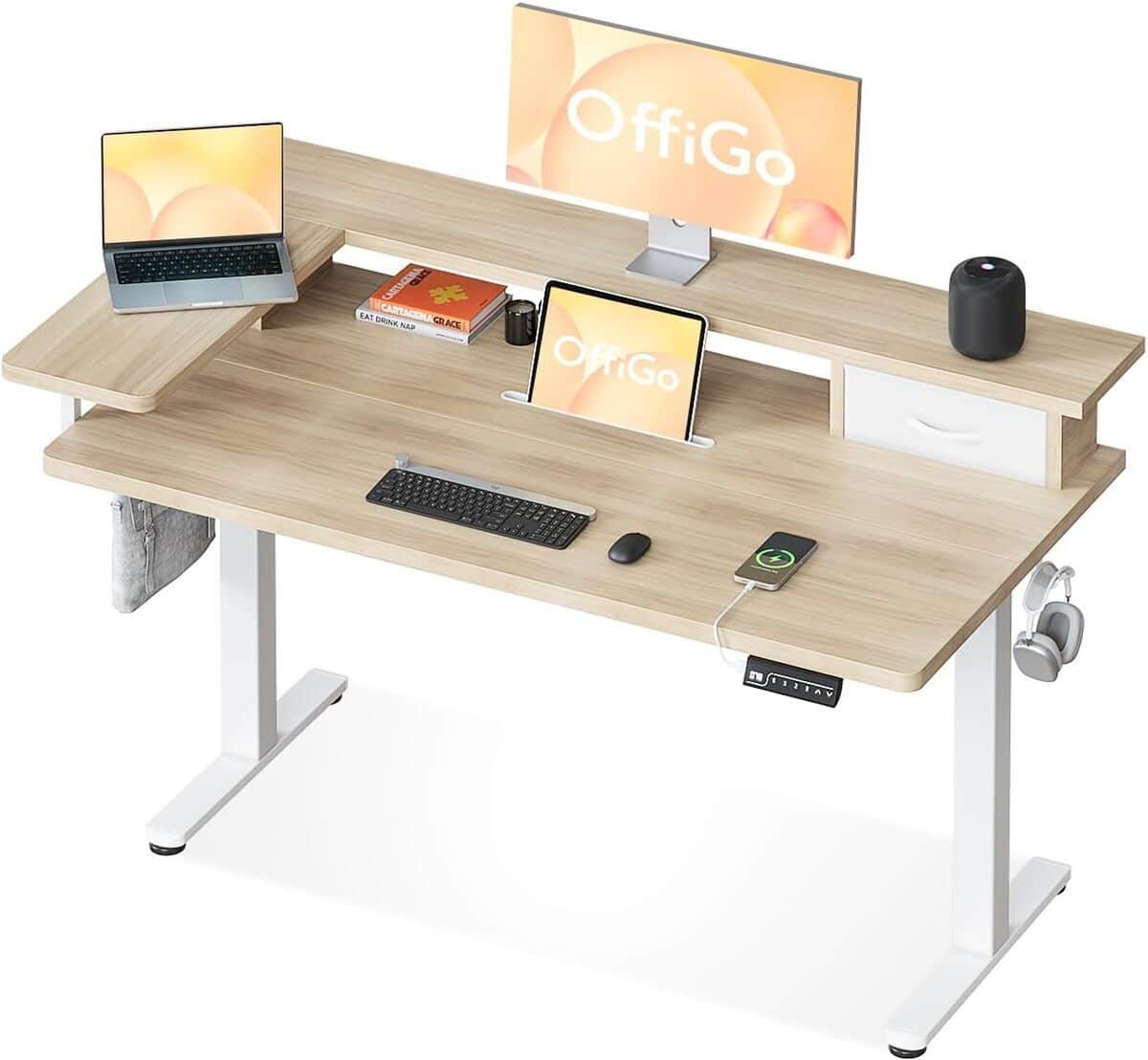 Test du bureau électrique OffiGo : assis-debout avec support d'écran