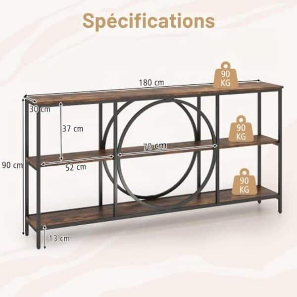 Découvrez notre test détaillé de la table console industrielle Giantex 3 niveaux : caractéristiques, avantages et avis pour bien choisir votre meuble de rangement. 