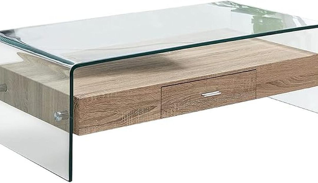 Avis : meubletmoi table basse Ice en verre trempé et bois MDF