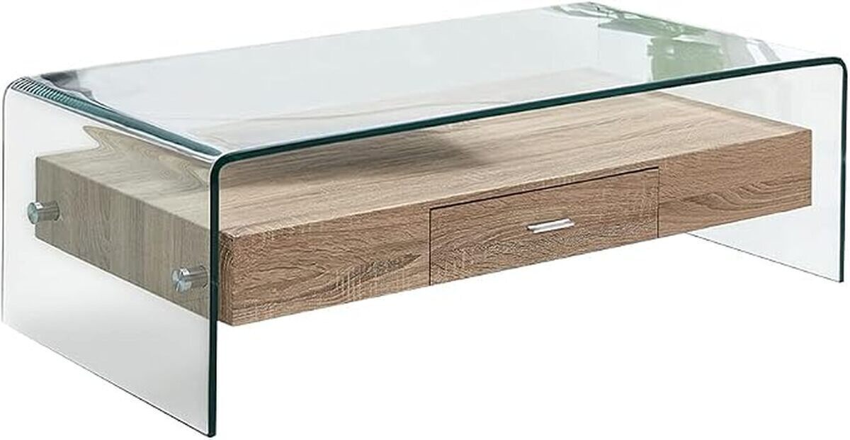Avis : meubletmoi table basse Ice en verre trempé et bois MDF