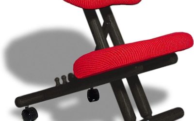 Test chaise ergonomique cinius noire/rouge