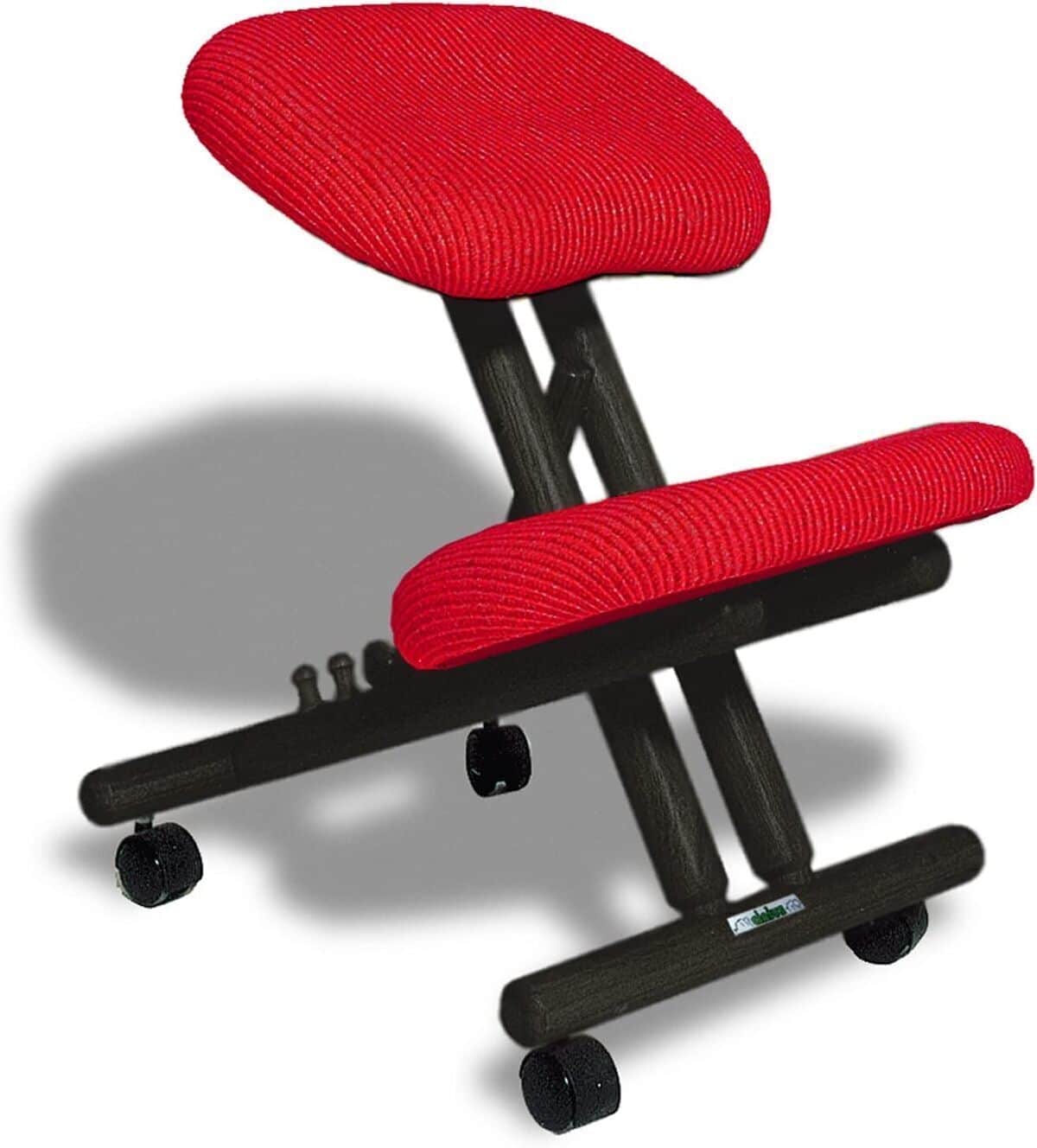 Test chaise ergonomique cinius noire/rouge
