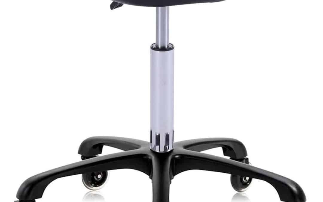 Test du tabouret de selle hydraulique pivotant noir