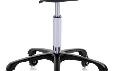 Test du tabouret de selle hydraulique pivotant noir