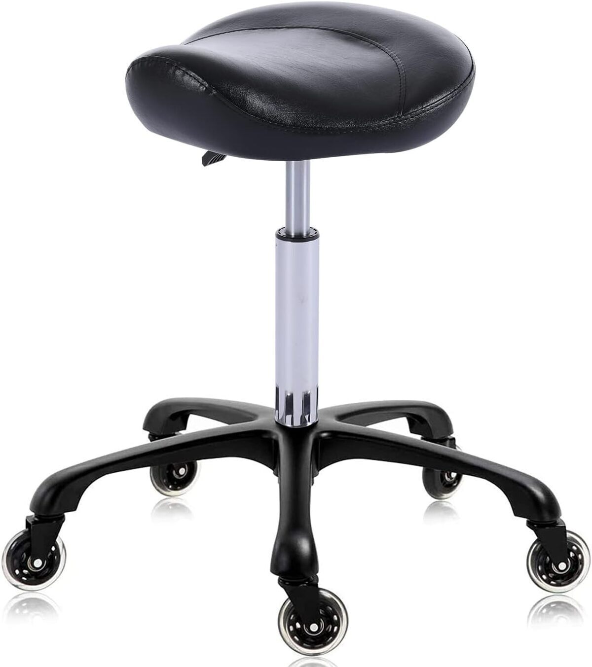 Test du tabouret de selle hydraulique pivotant noir